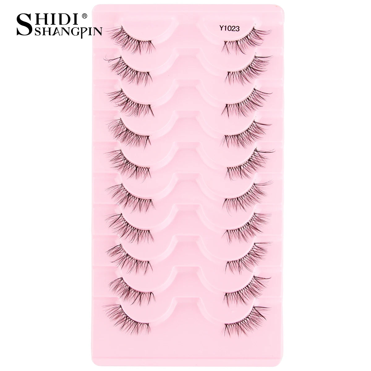 SHIDISHANGPIN 5/10Pairs False Lashes Cat Eye Eyelashes Eyelash Extension 3D Mink Half Lashes Natural Makeup faux Cils maquiagem - Blinksy